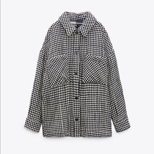 Zara Plaid Padded Overshirt/ Shacket - NWOT